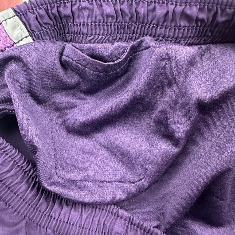 Nike Tempo Dri-Fit Running Shorts Purple Lavender Silver‎ Reflective Womens XS - Picture 10 of 11